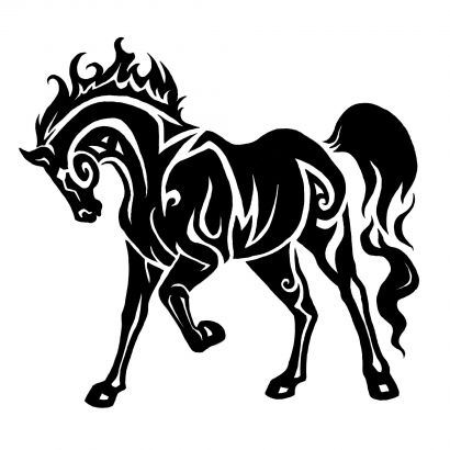 Tribal Horse Tattoo Image